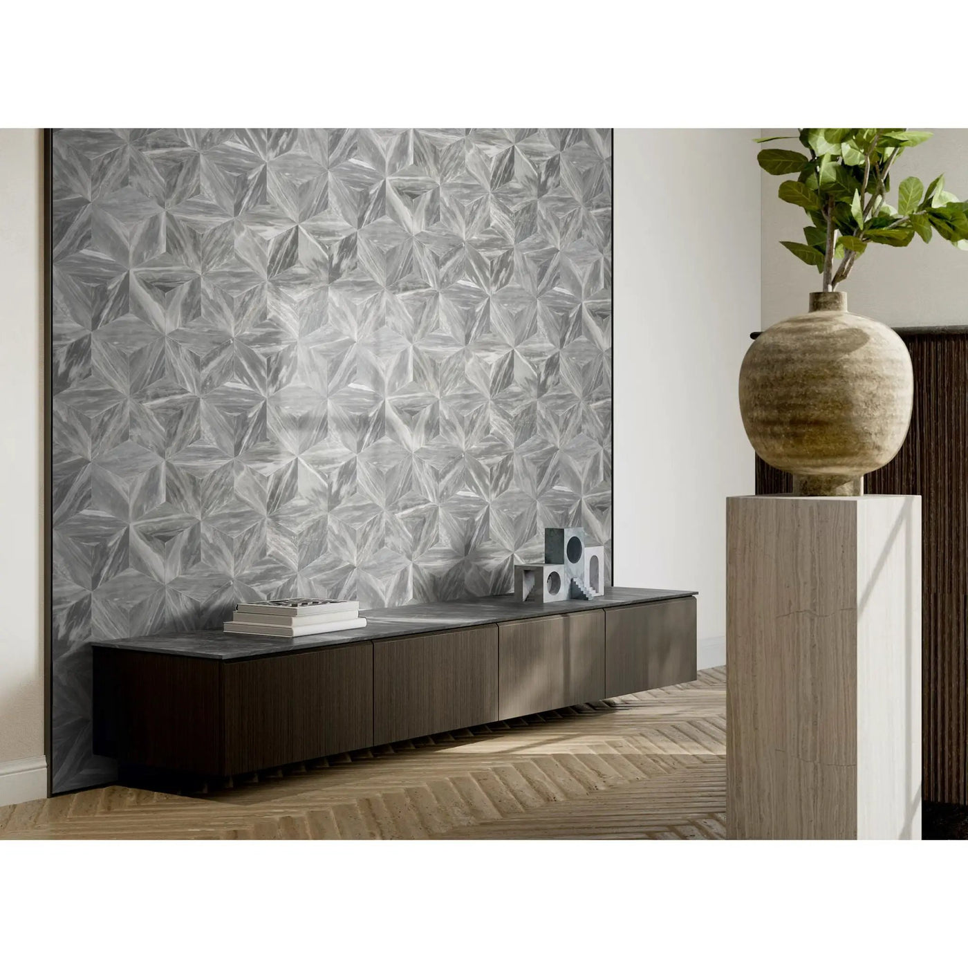 Hexagon Natural Marble Polished Tile For Wall And Floor (Set of 12) by HouseOfZazla