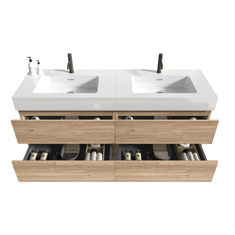 Grace 60" Bathroom Vanity with Double Drawers by HouseOfZazla
