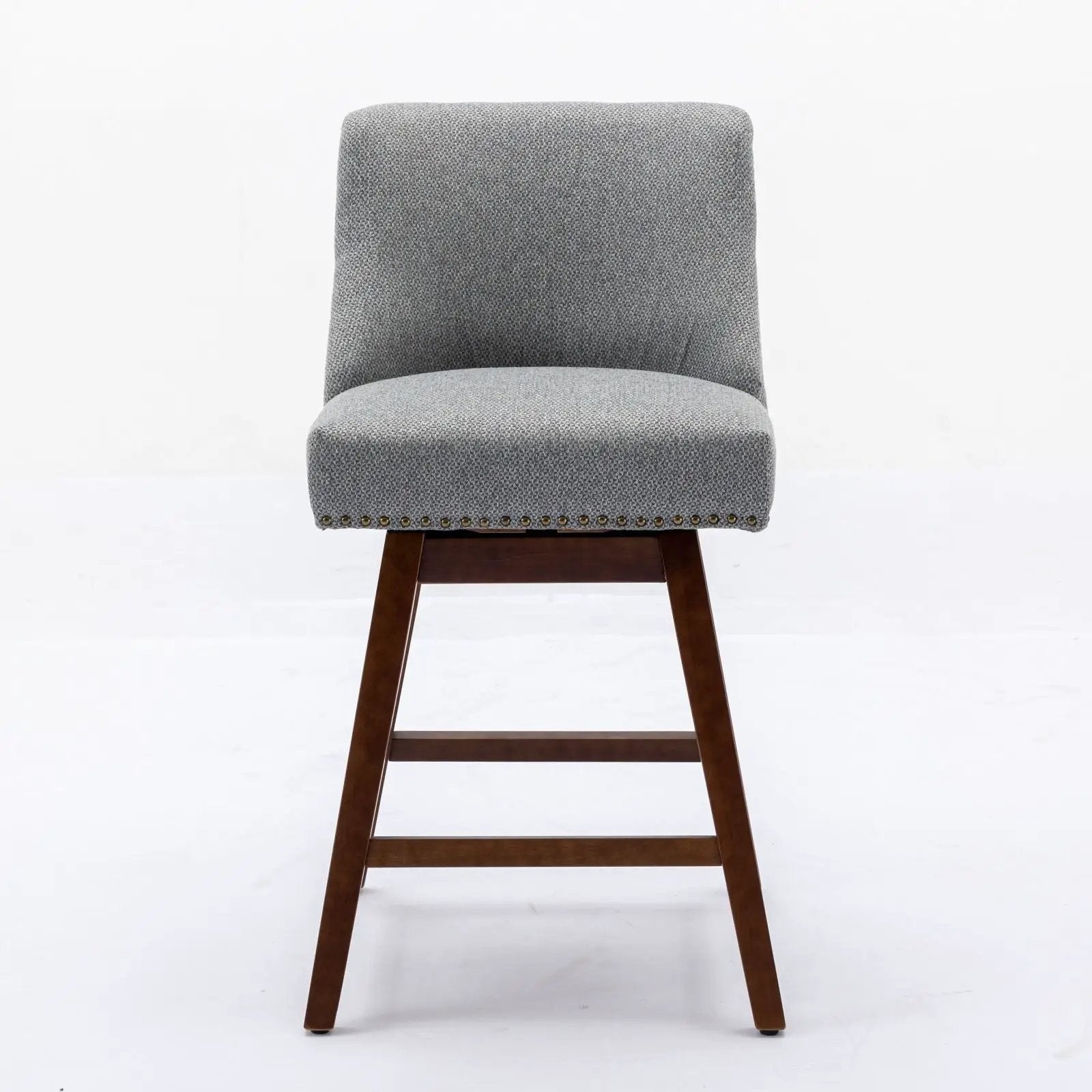 Counter Height Swivel Barstools, 26'' H Seat Height Upholstered Bar Stools (Set of 2), Fabric by Unique Piece Furniture