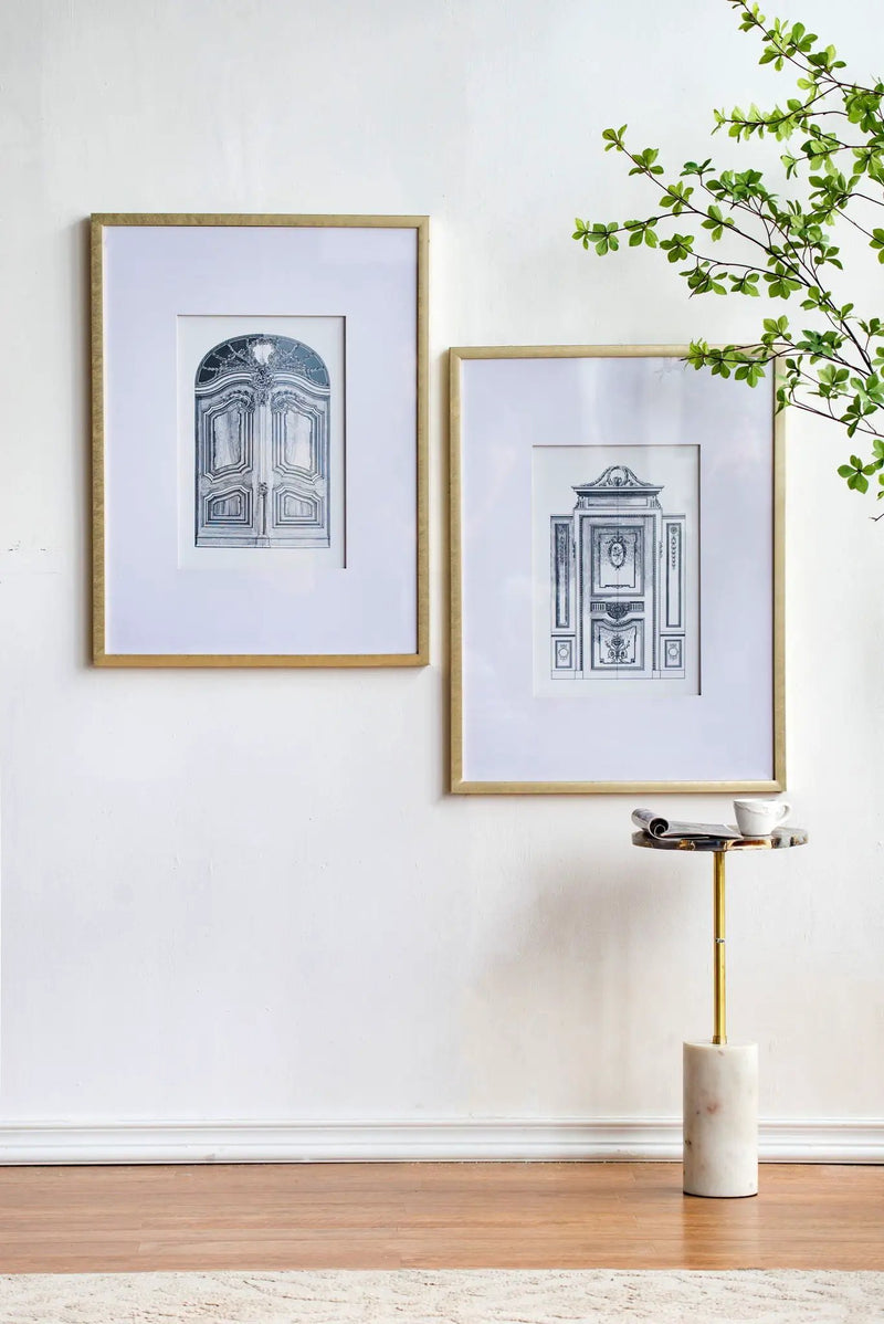 Fake Pencil Architectual Wall Art, Wall Decor Accent (Set of 2) - Silver by HouseOfZazla