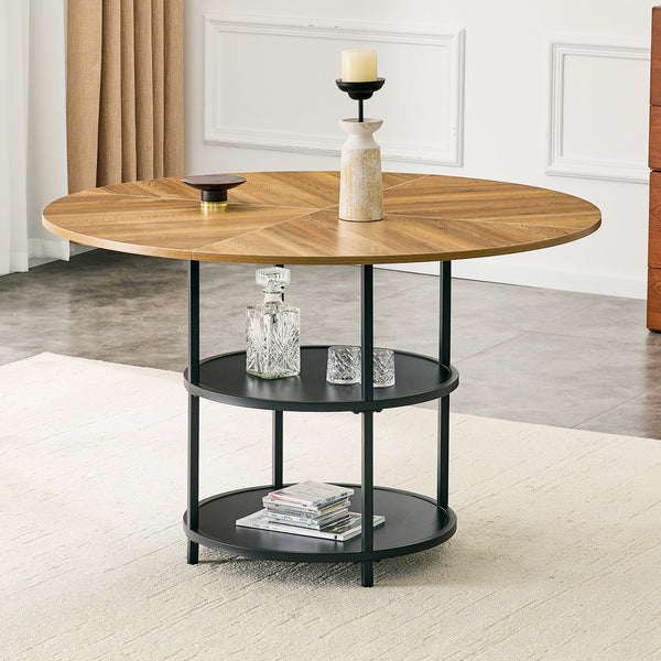 47.3-Inch Diameter Modern Splicing Circular Dining Table