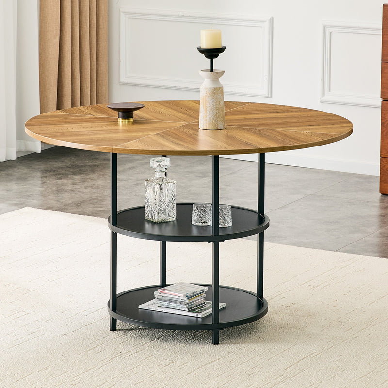 47.3-Inch Diameter Modern Splicing Circular Dining Table by HouseOfZazla