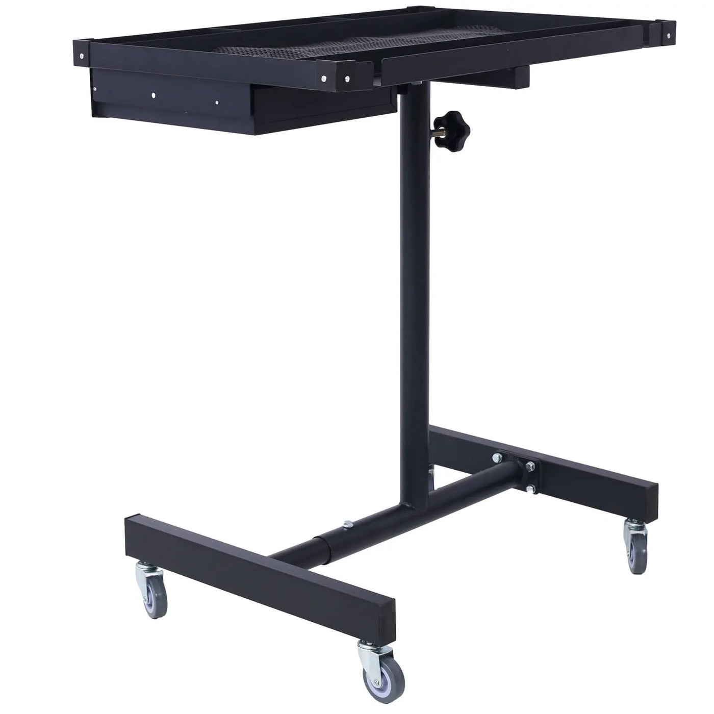 Adjustable Tear Down Work Table With Drawer For Garages, Repair Shops, And Diy, Portable, (4) 2.5" Swivel Casters, 220 Pound Capacity, Rubber Corners, Heavy Duty Steel by HouseOfZazla