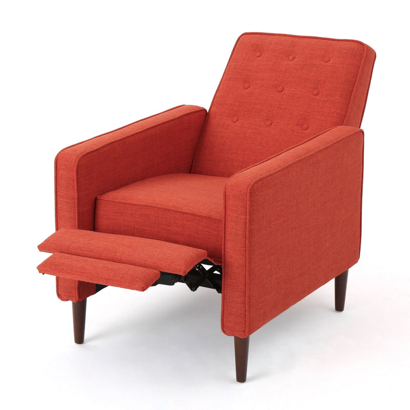 Mid-Century Modern Recliner With Button Tufted Waffle Stitch by HouseOfZazla