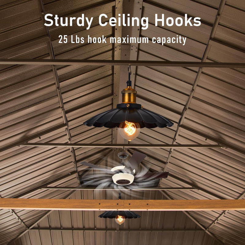 14x24FT Hardtop Gazebo With Galvanized Steel Double Roof by HouseOfZazla