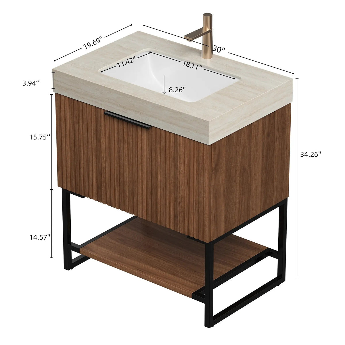 YOLAN 30" Bathroom Vanity & Sink by HouseOfZazla