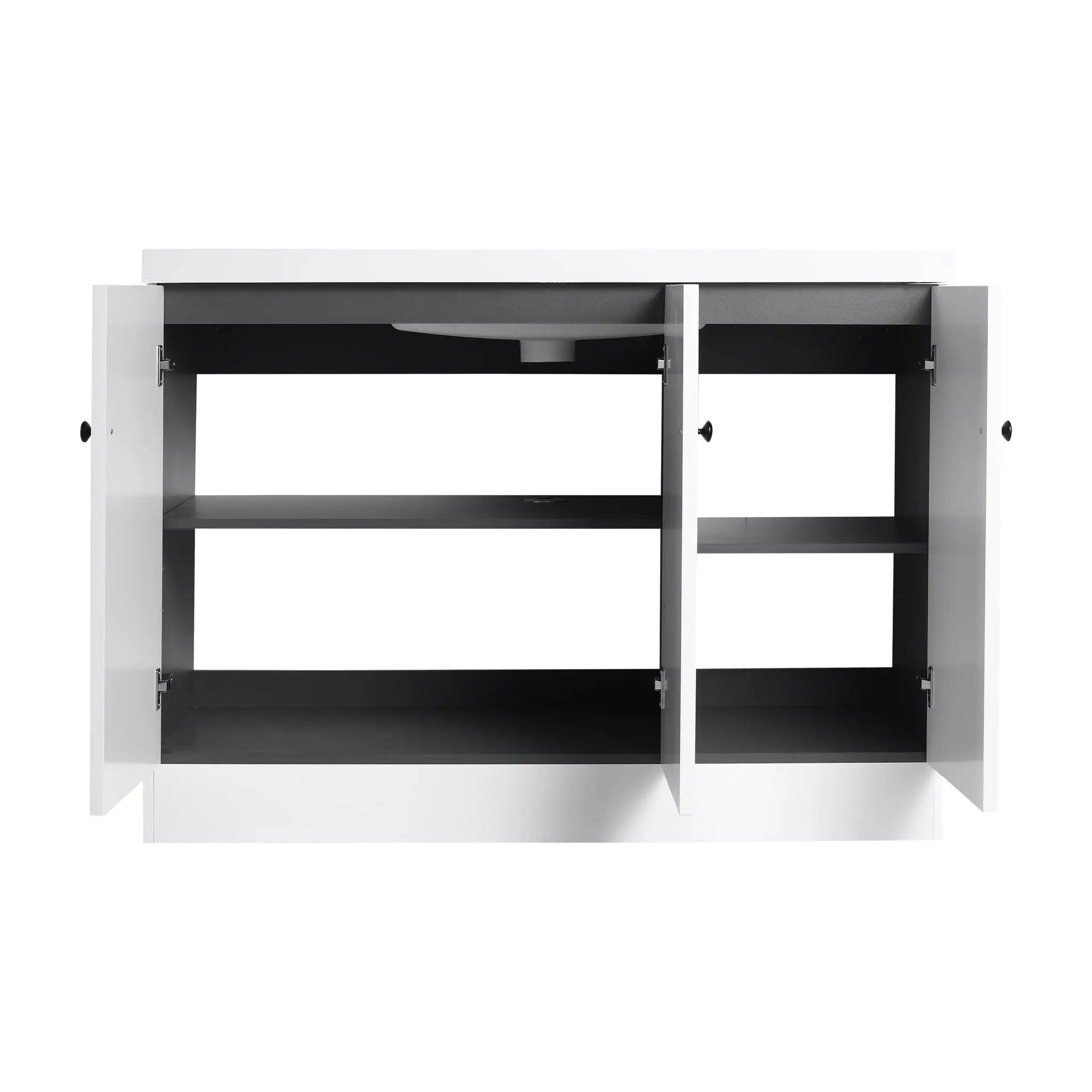 Contemporary Freestanding Bathroom Vanity With Resin Sink & Soft-Close Cabinet Doors by HouseOfZazla