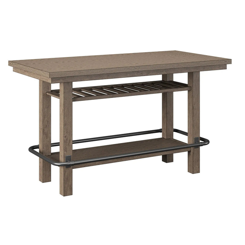 Bar Height Storage Table With Construction - Brown by HouseOfZazla