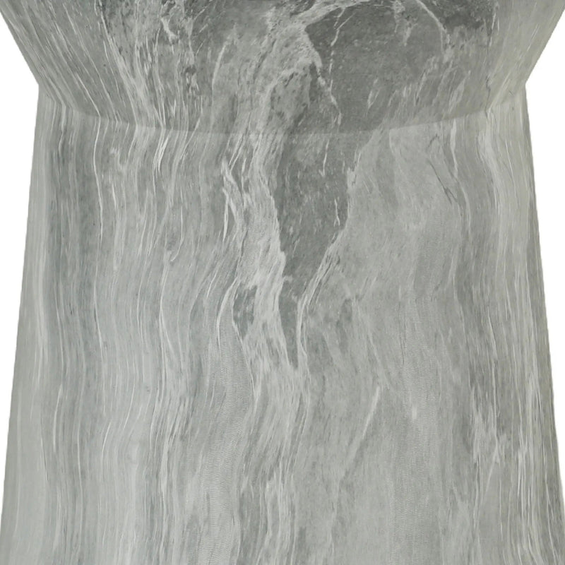 Round Outdoor End Table - Marble