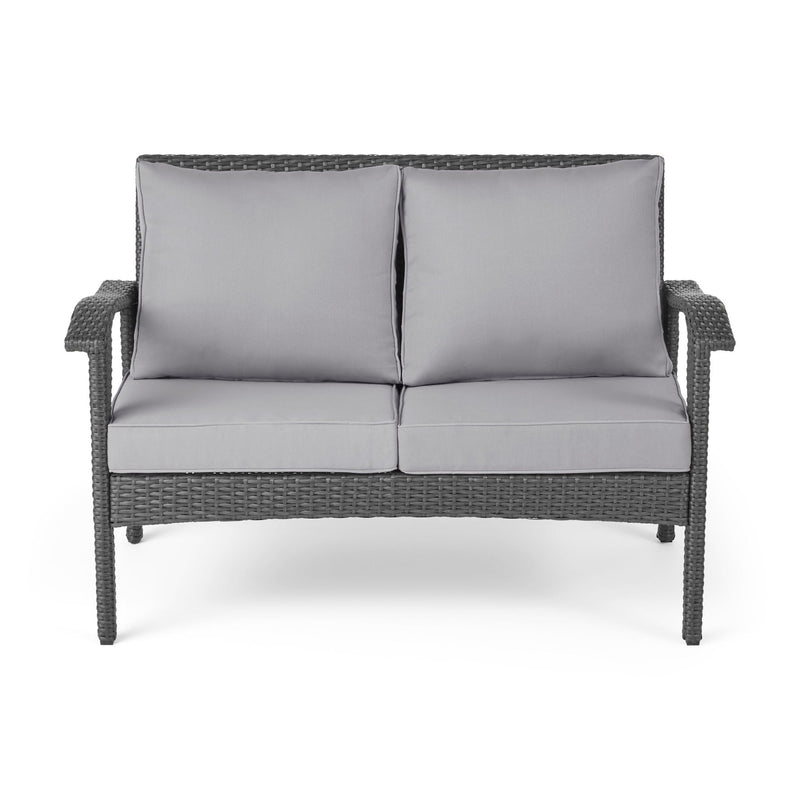 Honolulu Loveseat - Gray / Silver by HouseOfZazla