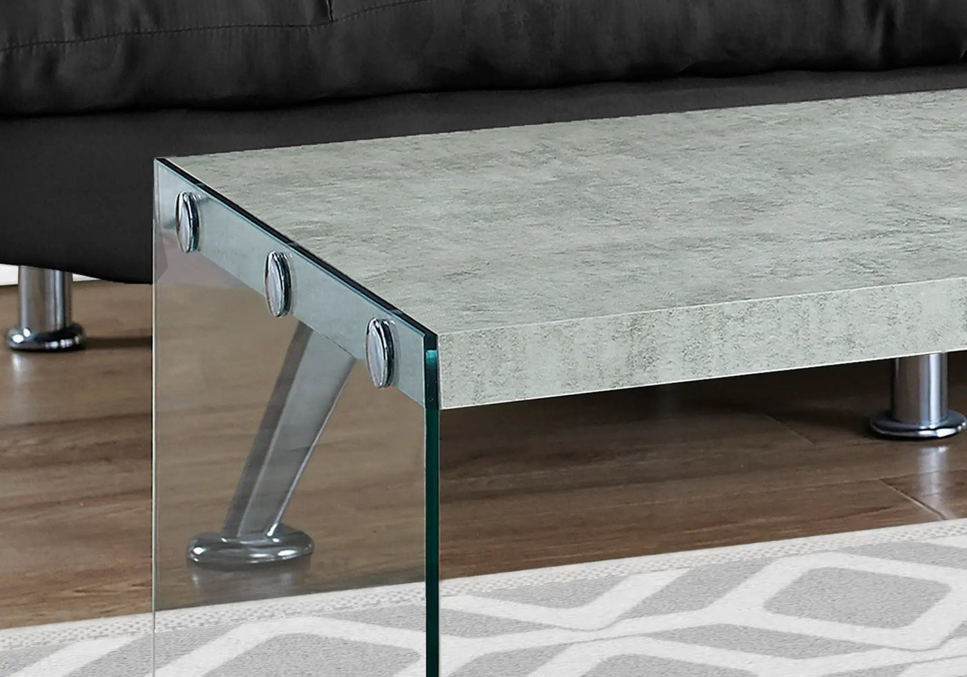 Coffee Table Rectangular For Living Room Clear Tempered Glass by Unique Piece Furniture