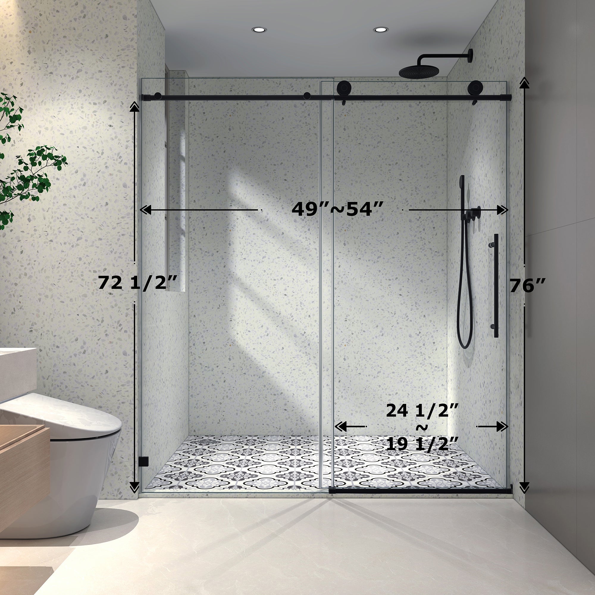 5476 Tempered Glass Shower Door by HouseOfZazla