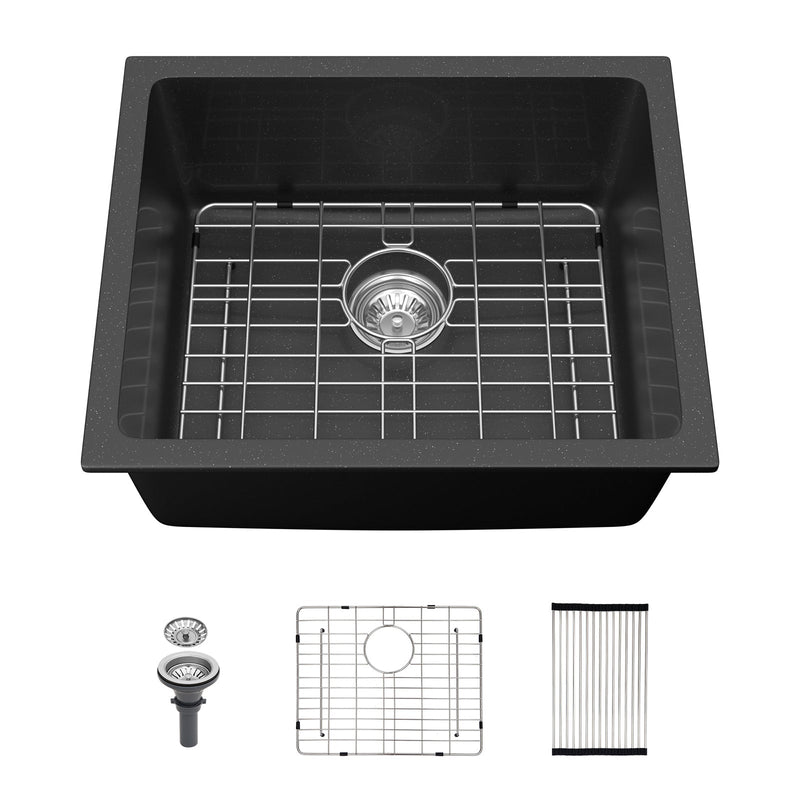 Quartz Kitchen Sink - 21" x 18" x 9.65" by HouseOfZazla