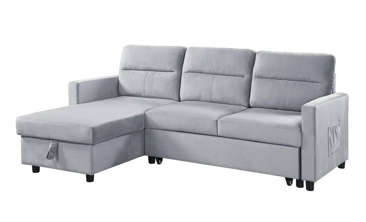 Ivy - Reversible Sleeper Sectional Sofa With Storage Chaise And Side Pocket by Unique Piece Furniture