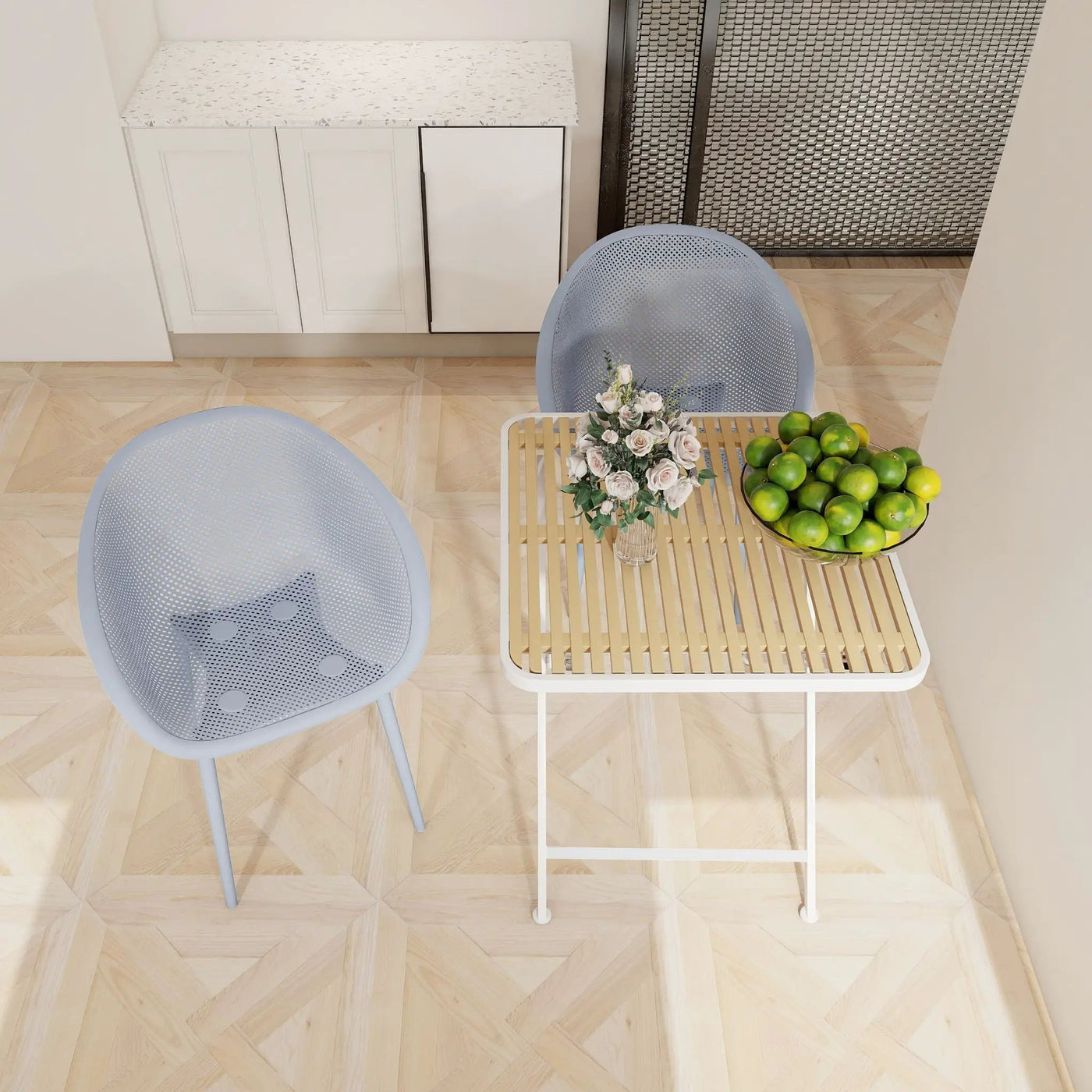 2 Pack Lounge Chair Set & Folding Square Table by HouseOfZazla
