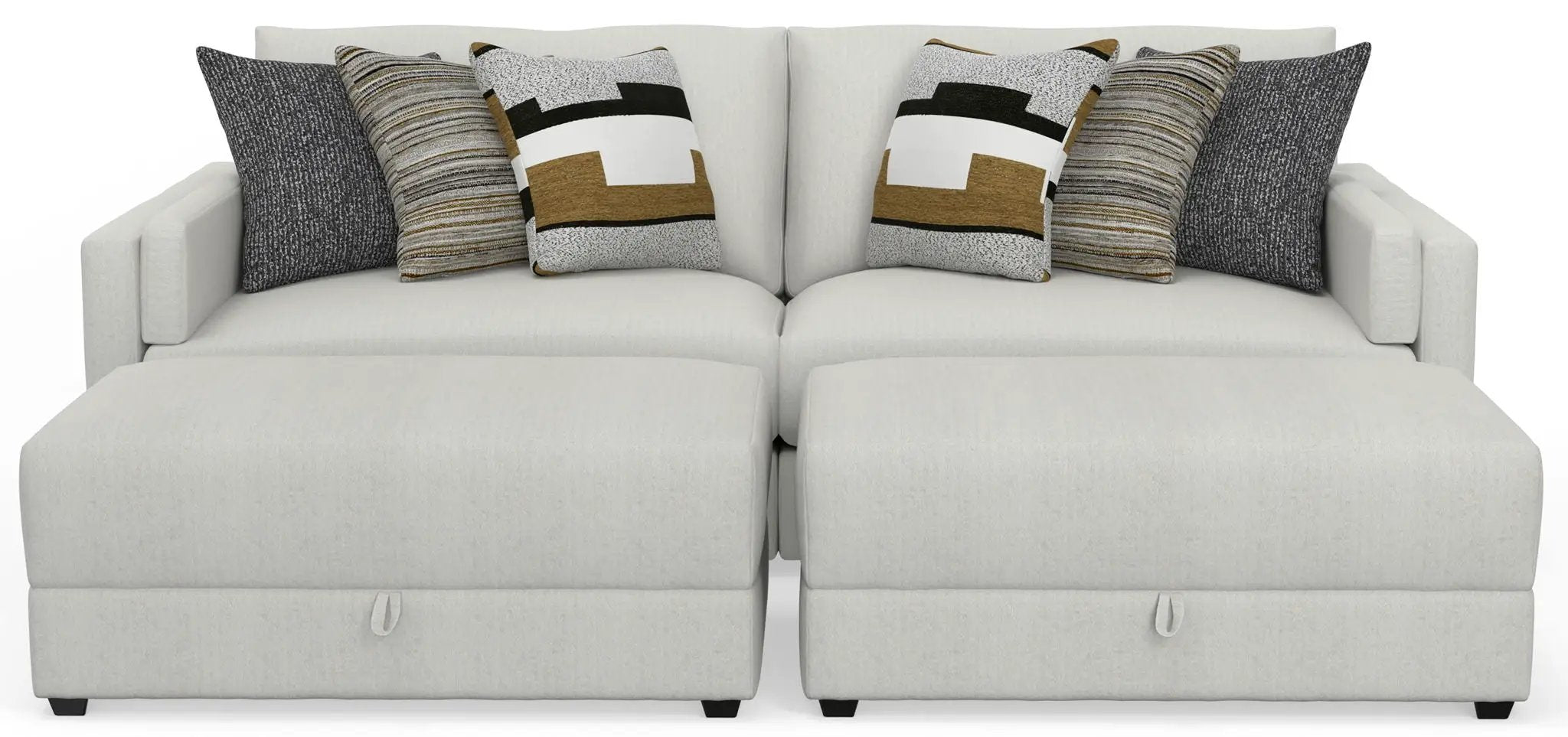 Trevor - Extra Deep Oversized Sofa With Included Storage Cocktail Ottoman by Unique Piece Furniture