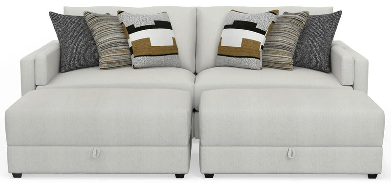 Trevor - Extra Deep Oversized Sofa With Included Storage Cocktail Ottoman by Unique Piece Furniture