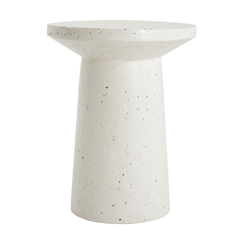 Terrazzo Outdoor Side Table - White by HouseOfZazla