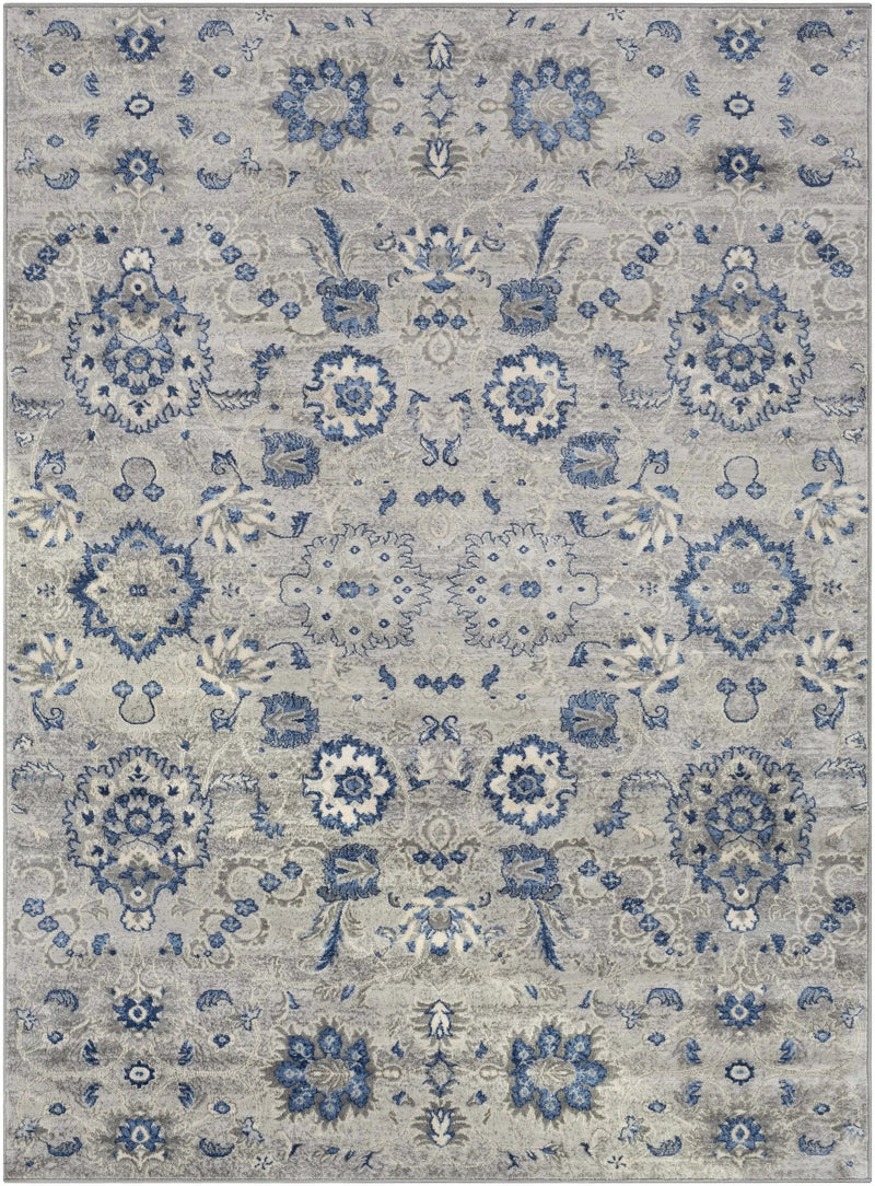 Adairsville Blue Floral Area Carpet - Clearance by Boutique Rugs