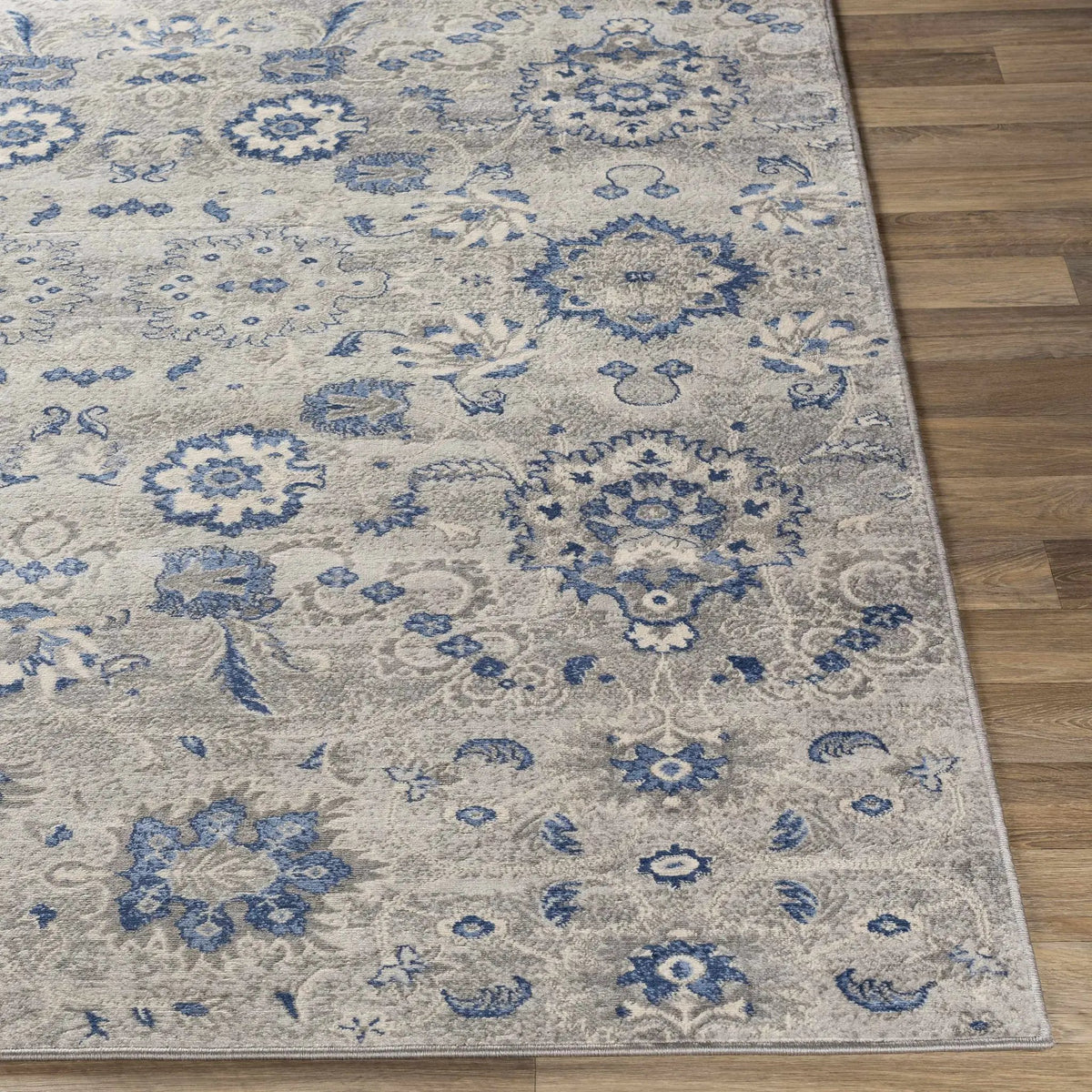 Adairsville Blue Floral Area Carpet - Clearance, photo 10 of 11