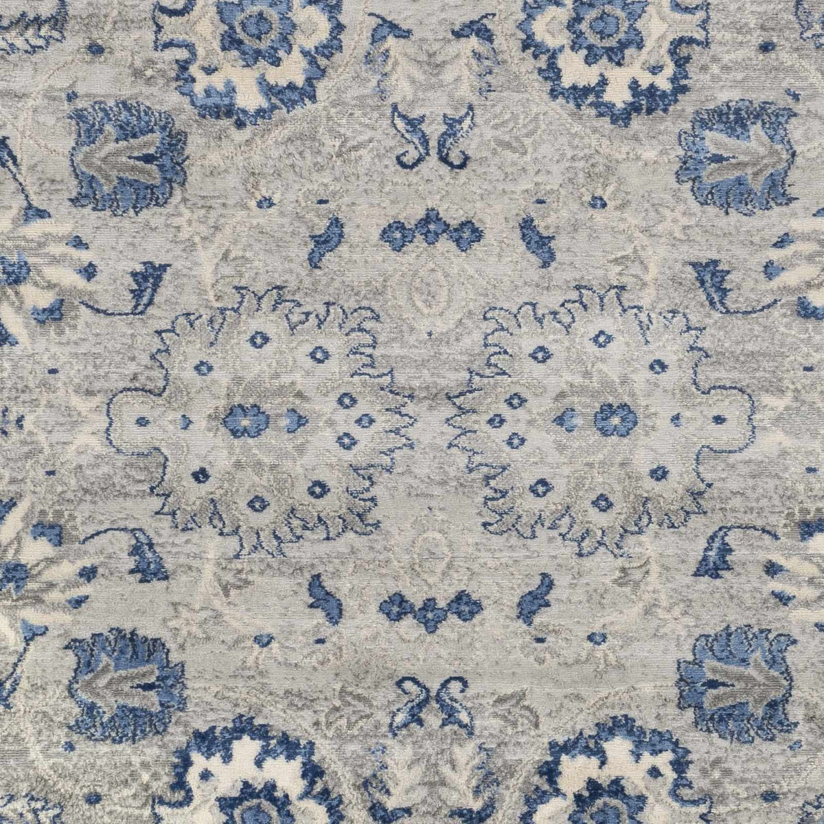 Adairsville Blue Floral Area Carpet - Clearance, sample swatch