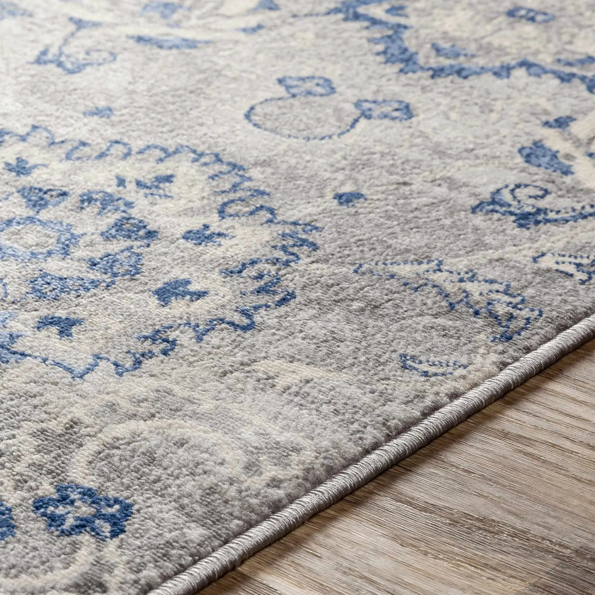 Adairsville Blue Floral Area Carpet - Clearance, photo 6 of 11