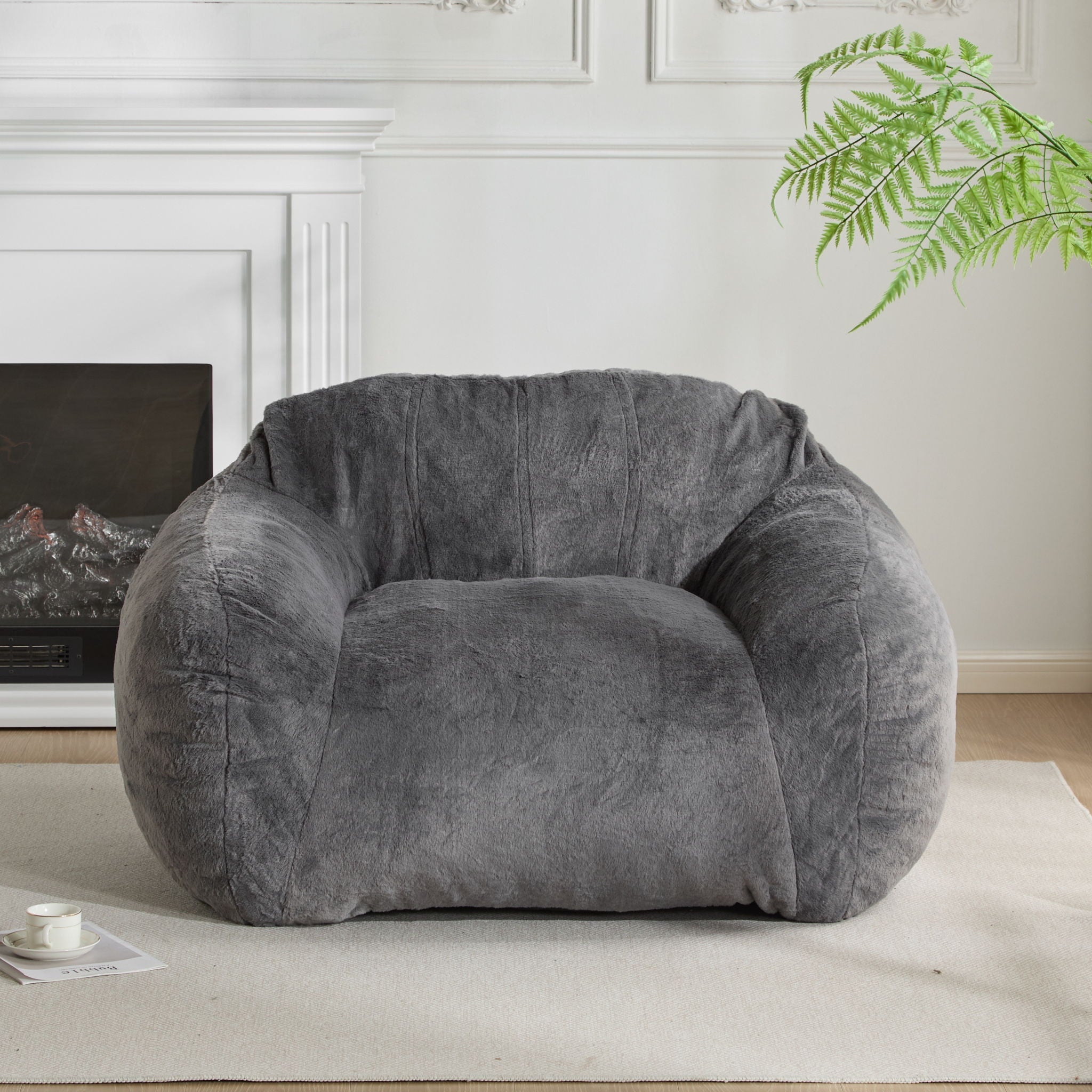 Sezze Indoor Bean Bag Chair - Gray by HouseOfZazla