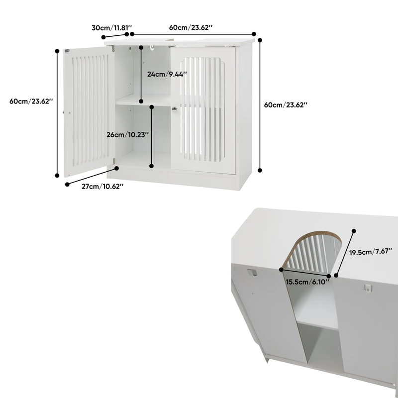 Louvered Double-Door Floor-Standing Bathroom Vanity by HouseOfZazla