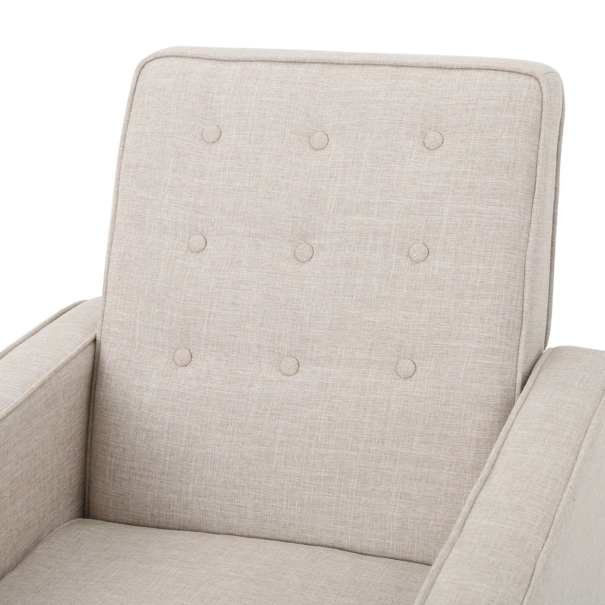 Mid-Century Modern Recliner With Button Tufted Waffle Stitch by HouseOfZazla