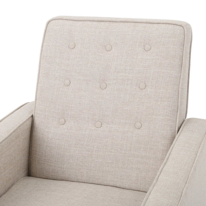 Mid-Century Modern Recliner With Button Tufted Waffle Stitch by HouseOfZazla