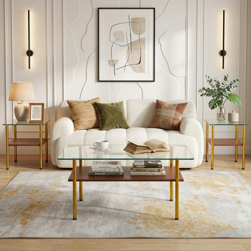 Coffee Table and End Tables Set of 3 by HouseOfZazla