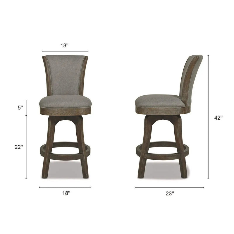 Henry - Armless Swivel Counter Height Bar Stool by HouseOfZazla