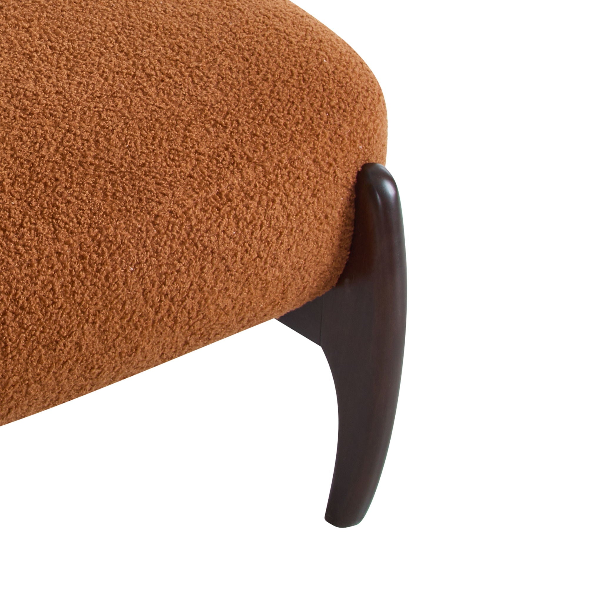 Modern Boucle Lounge Chair With Solid Wood Frame by HouseOfZazla