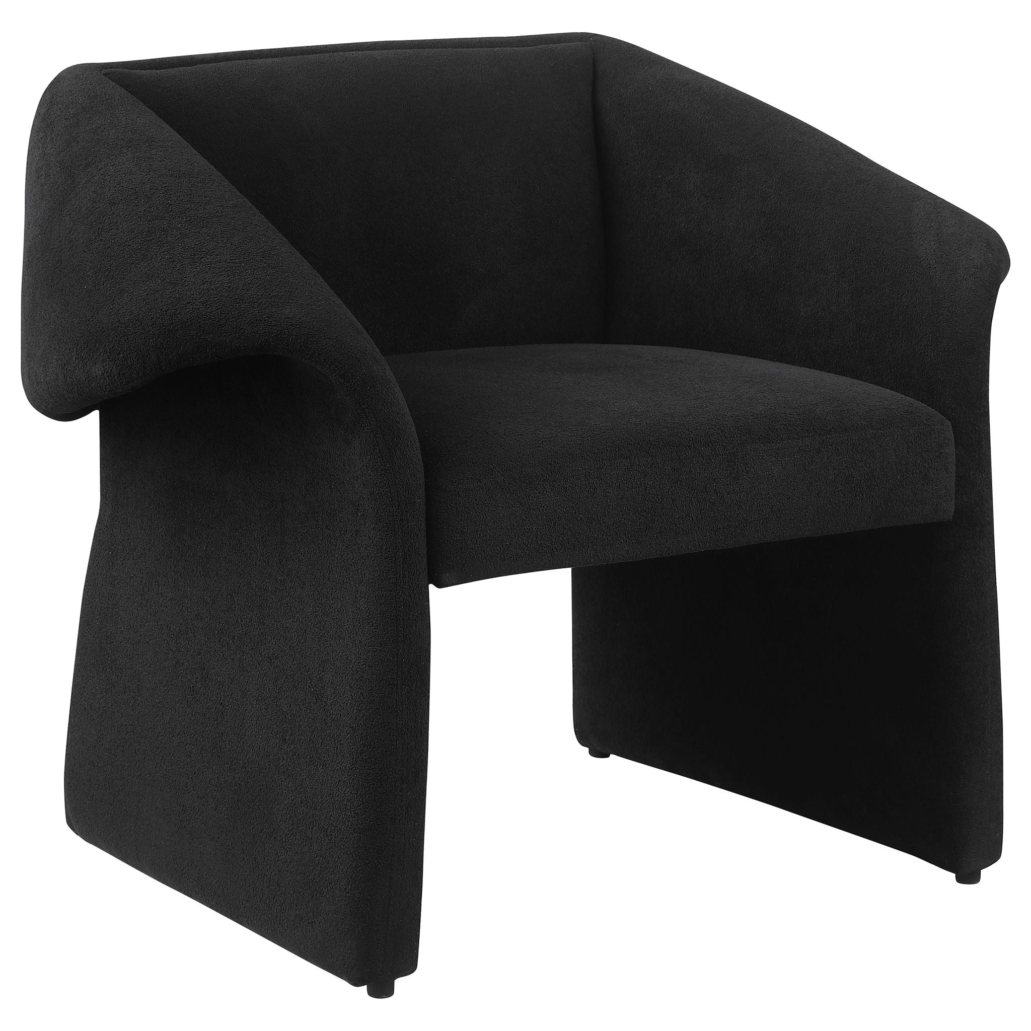 Mcdonald - Upholstered Sloped Arm Accent Chair - Black by HouseOfZazla