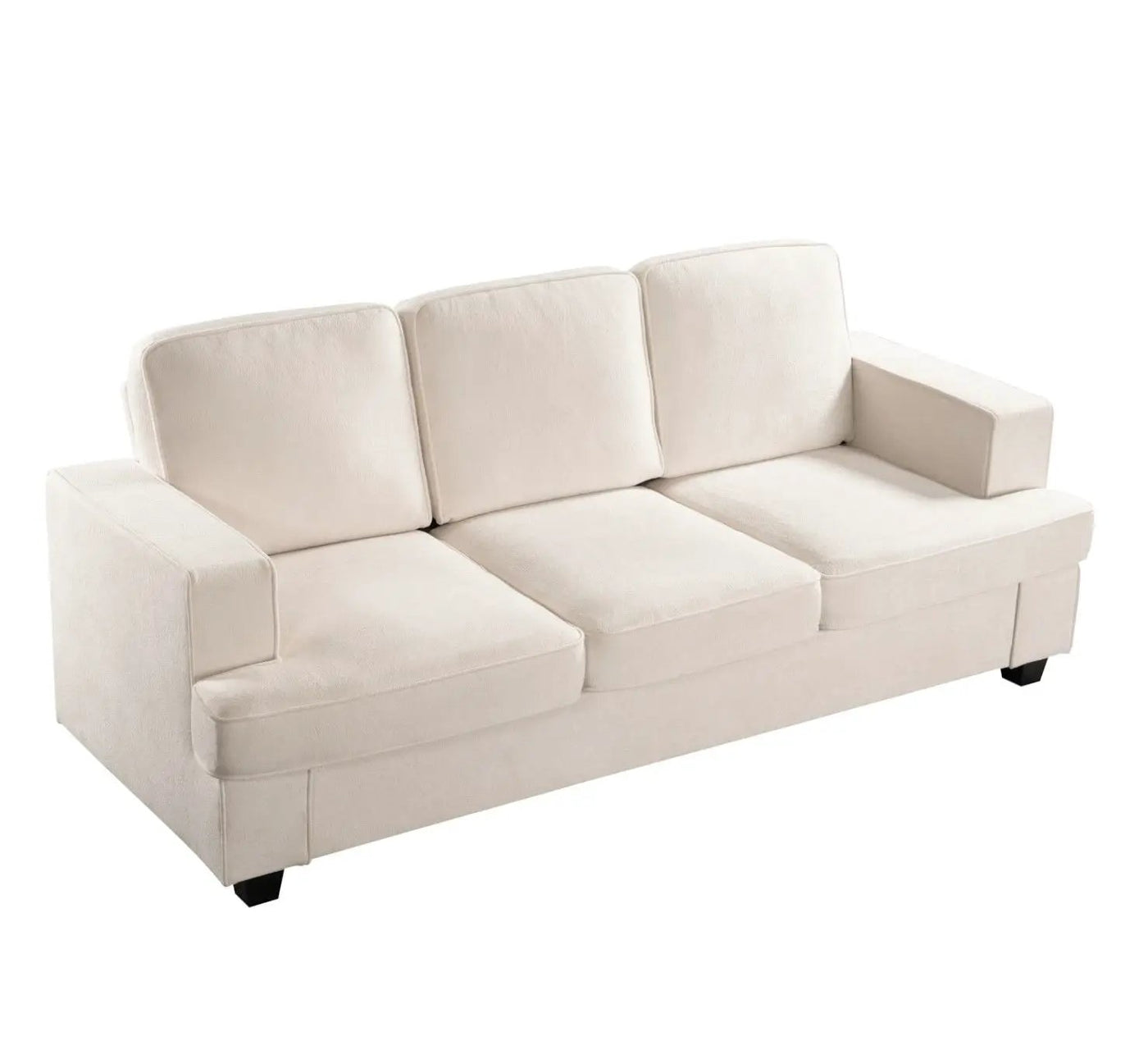 Modern Sofa, Comfortable 3 Seater Couch With Deep Seating, Loose Back Cushions, Wide Arms by Unique Piece Furniture