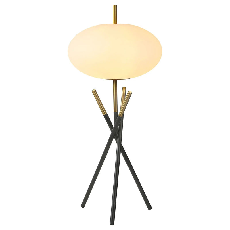 Clarendon - Orb Shade Tripod Table Lamp Desk & Bedside Lamp - Black by HouseOfZazla