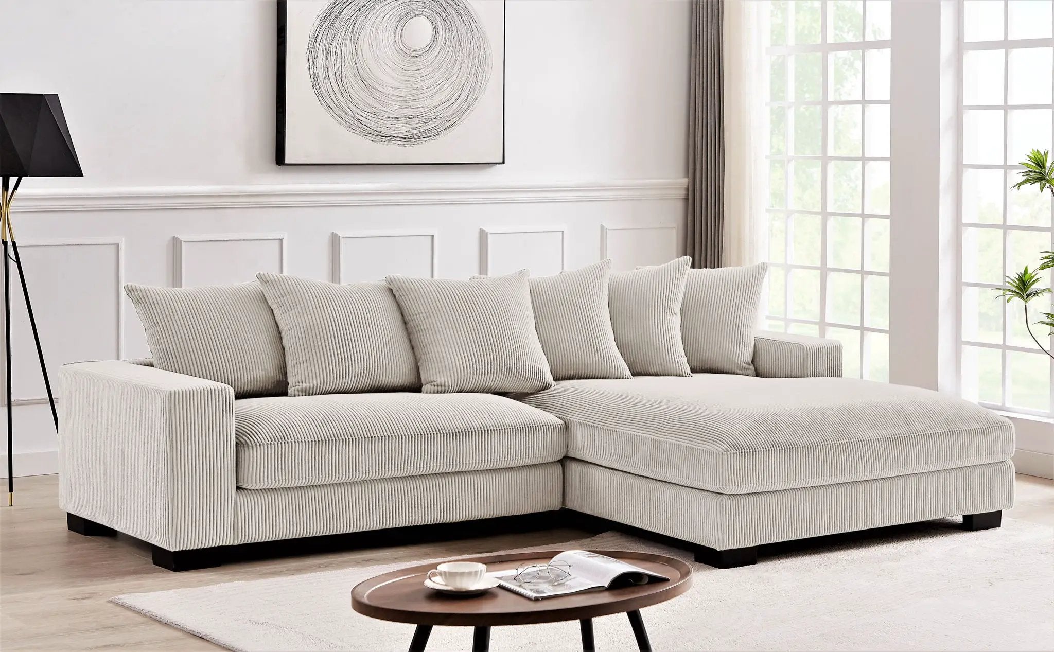 Luxe - Oversized 2 Piece Sectional Couches For Living Room, L Shaped Sofa With Chaise by Unique Piece Furniture