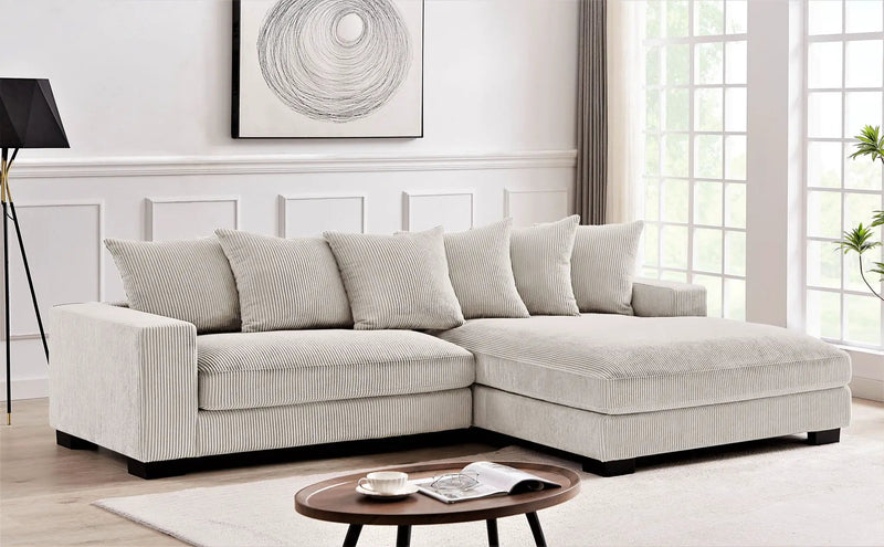 Luxe - Oversized 2 Piece Sectional Couches For Living Room, L Shaped Sofa With Chaise by Unique Piece Furniture
