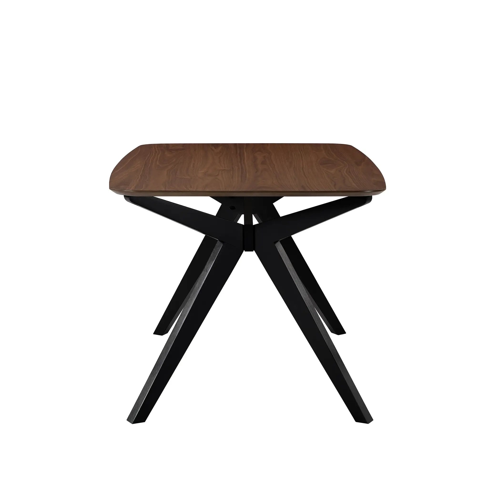 7-Pieces Upholstered Dining Set With Rubberwood Frame, Light Beige + Walnut + Black by HouseOfZazla