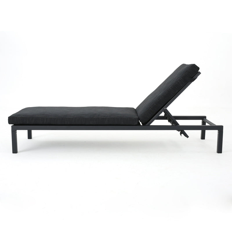Modern Chaise Lounge With Water Resistant Fabric Cushions by HouseOfZazla