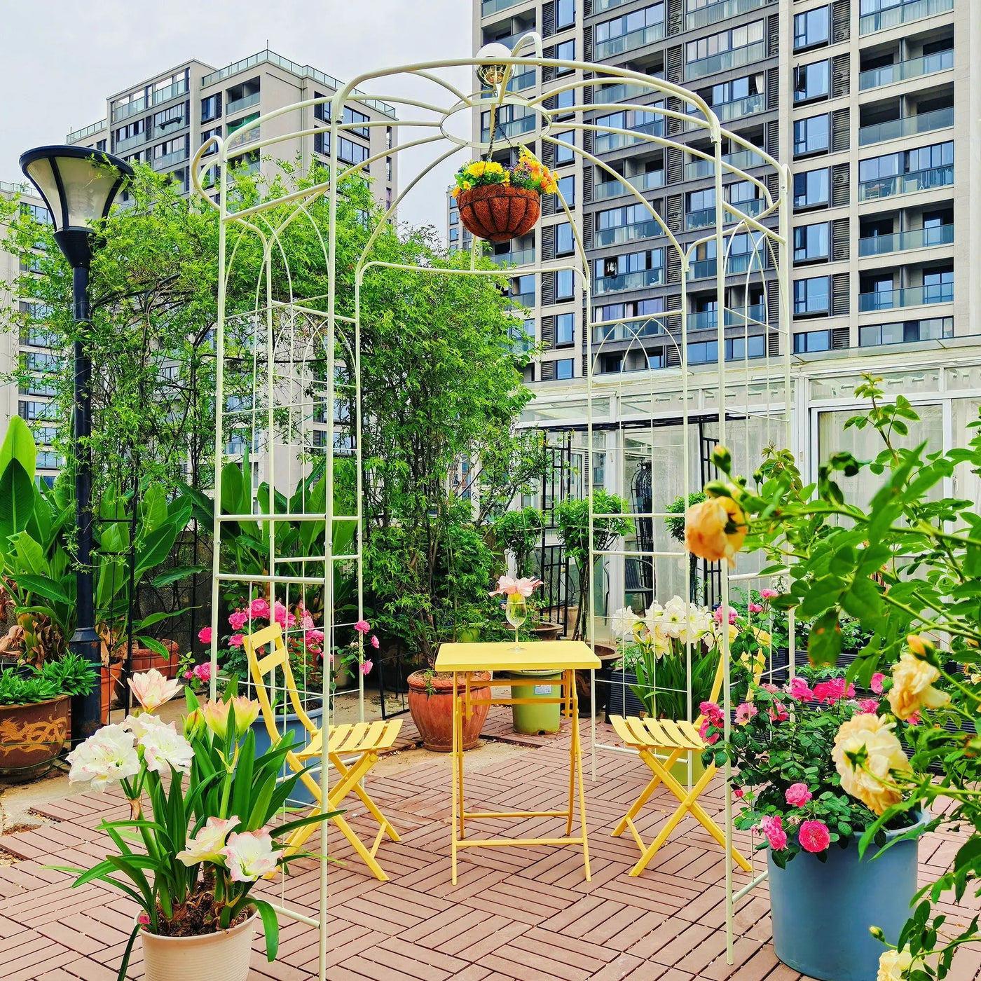 Metal Garden Arch Iron Garden Arbors Gazebo Dia High Birdcage Shape Pergola Pavilion For Wedding Ceremony by Unique Piece Furniture