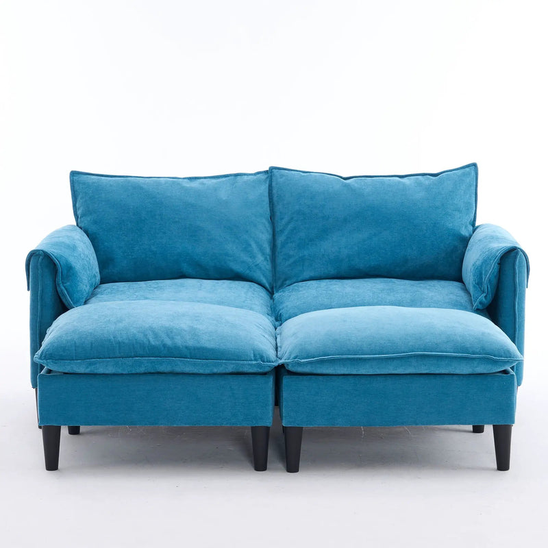 Convertible Combination Sofa With Footstools With Storage by Unique Piece Furniture