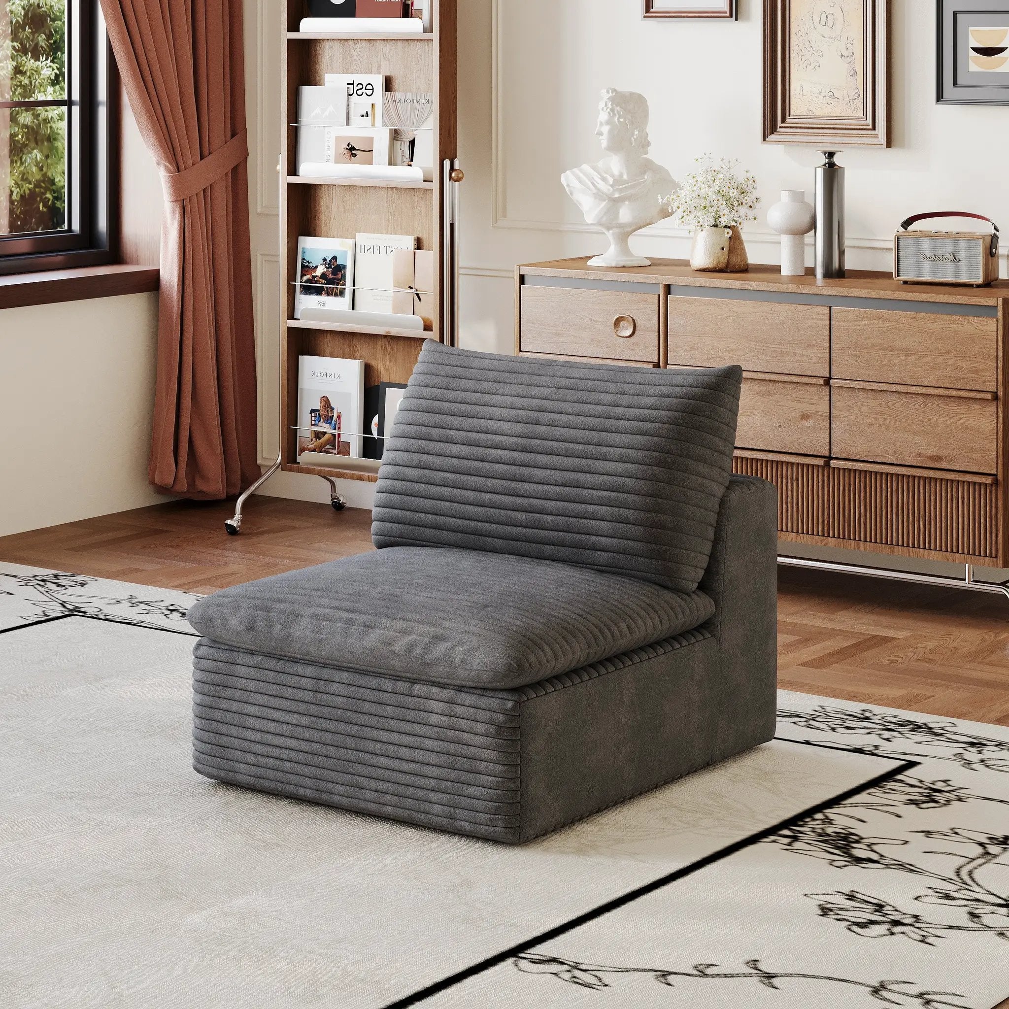 1 Middle Seat Sofa with Ottoman by HouseOfZazla