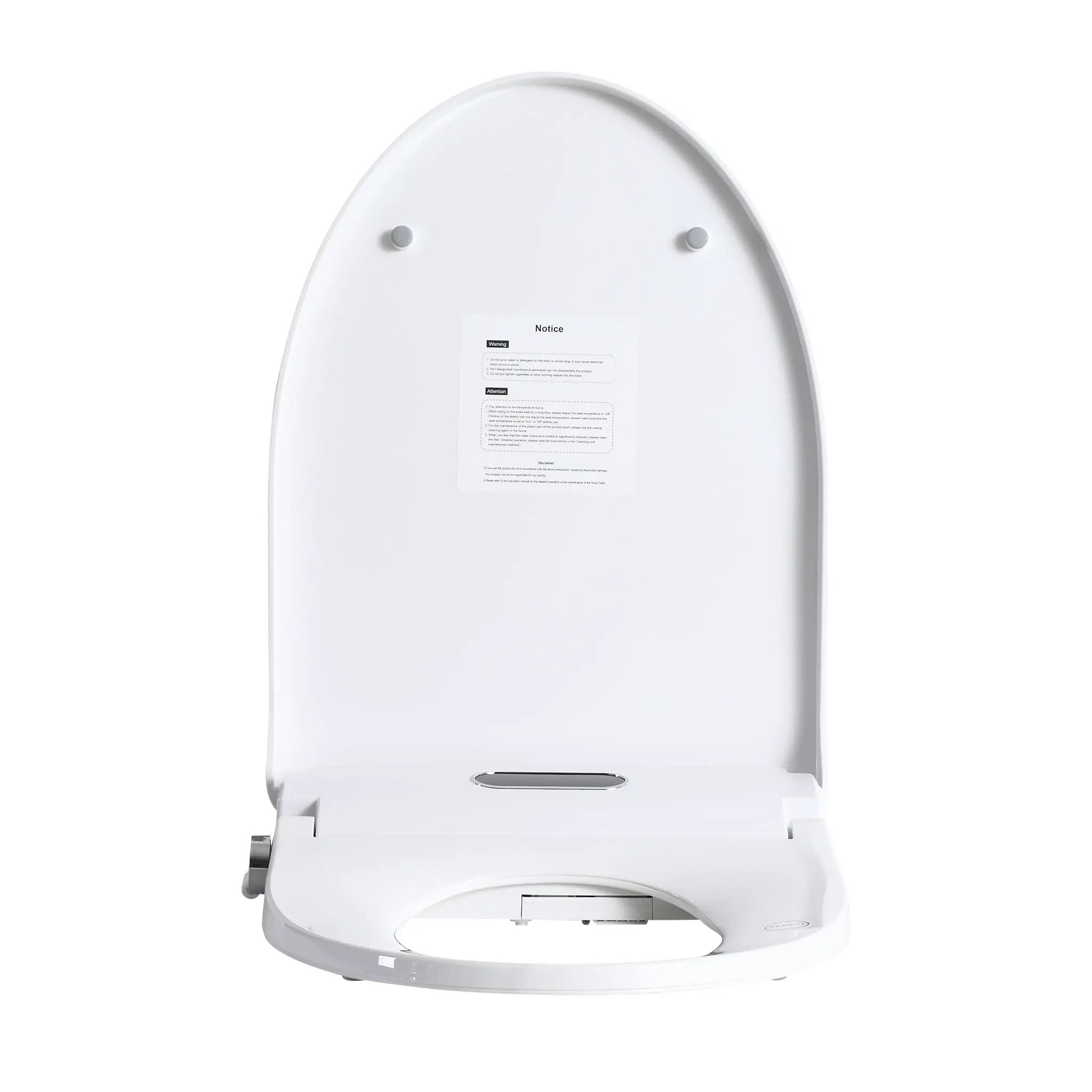 Smart Bidet Toilet Seat & Side Knob Adjustable Heated Seat With Water Temperature And Pressure Adjustment Portable Bidet - White by HouseOfZazla