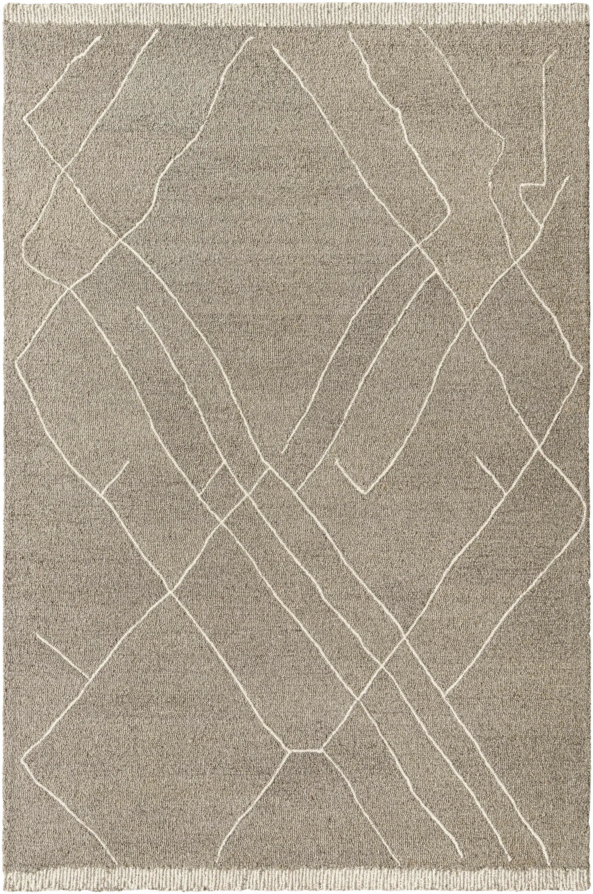 Arsenal Trout Valley Gray Wool Rug by Boutique Rugs