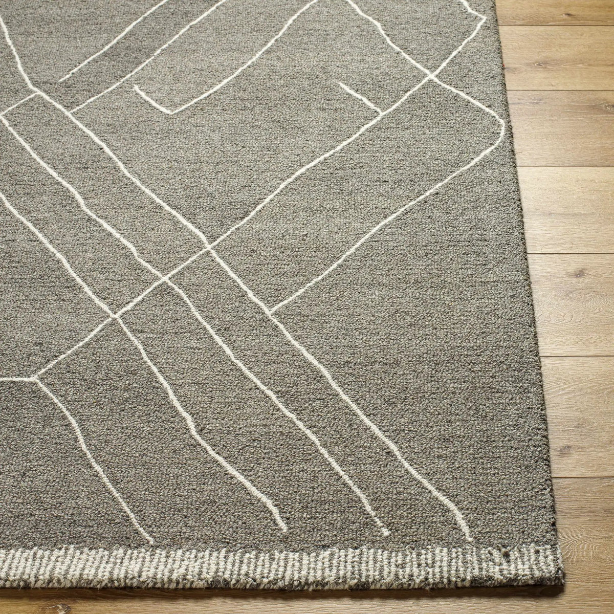 Arsenal Trout Valley Gray Wool Rug, photo 3 of 6