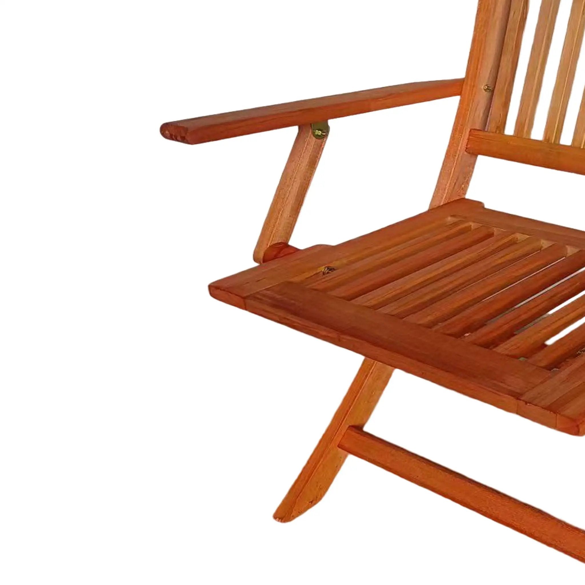 Foldable Patio Dining Set With 4 Folding Chairs For Indoor And Outdoor Use - Teak by Unique Piece Furniture