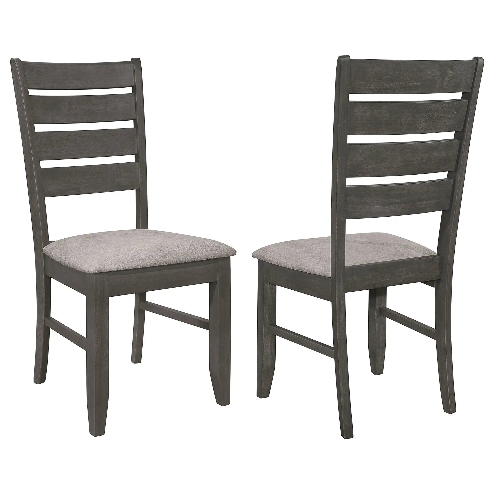 Dalila Wood Dining Side Chair Dark Grey (Set of 2) by Unique Piece Furniture