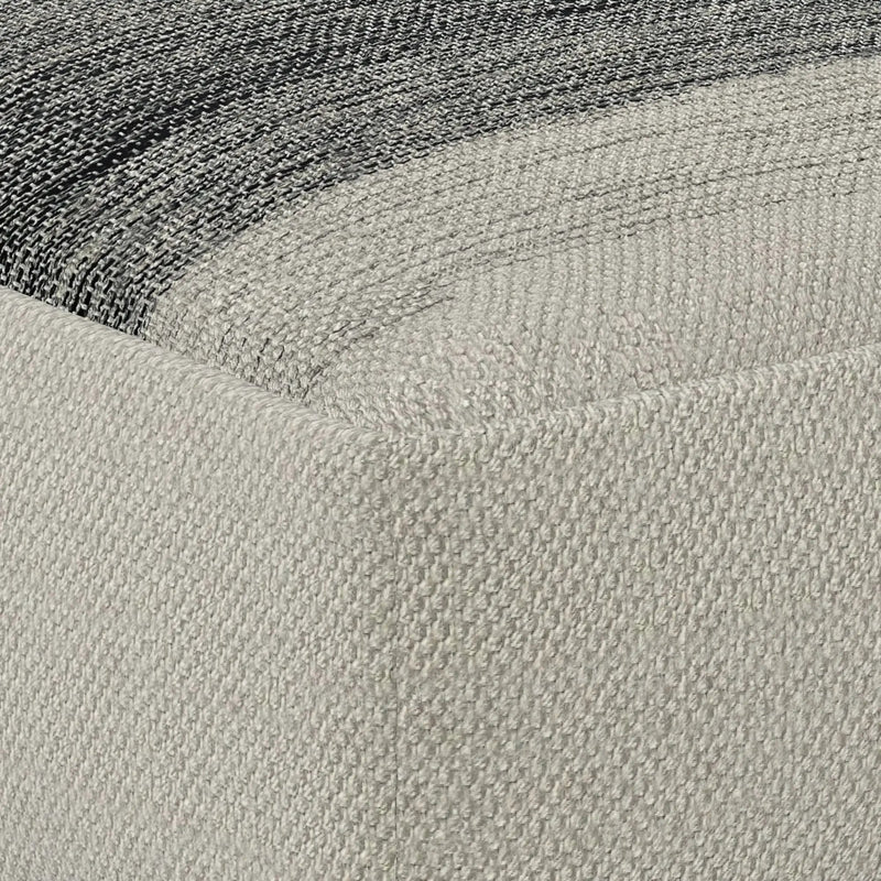 Sabella - Square Woven Outdoor / Indoor Pouf - Gray / White by Unique Piece Furniture