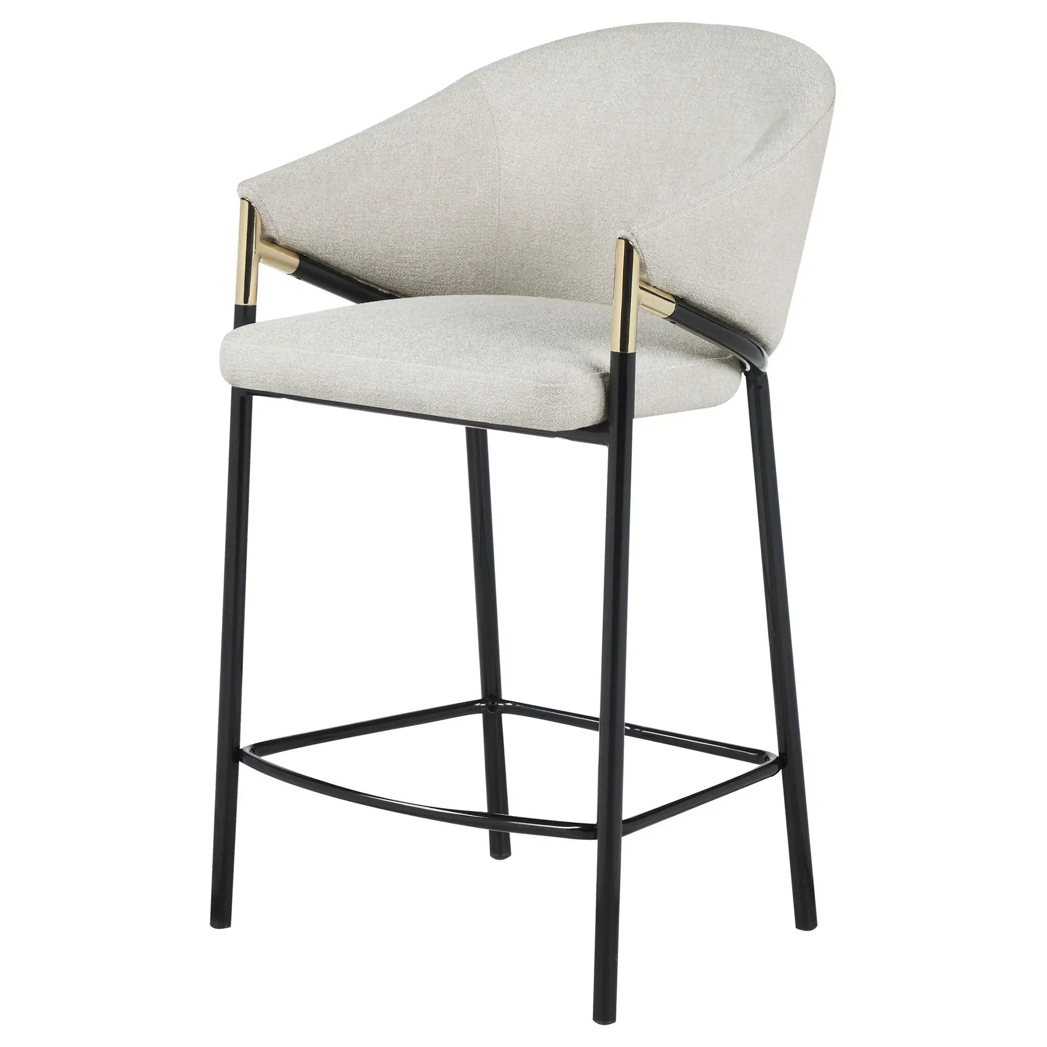 Chadwick Fabric Upholstered Counter Chair Beige (Set of 2) by Unique Piece Furniture